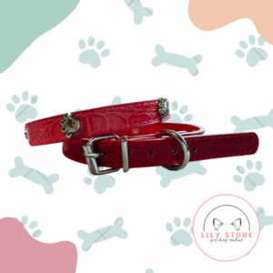 Collar eco-cuero huellas